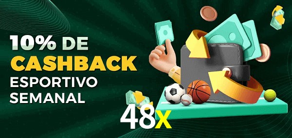 10% de bônus de cashback na 48x